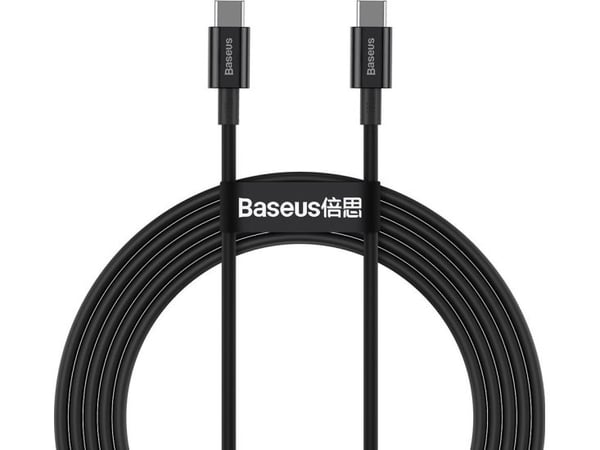 Baseus CATYS-C01, 2 m, USB C, USB C, 0,48 Gbit/sek., Sort