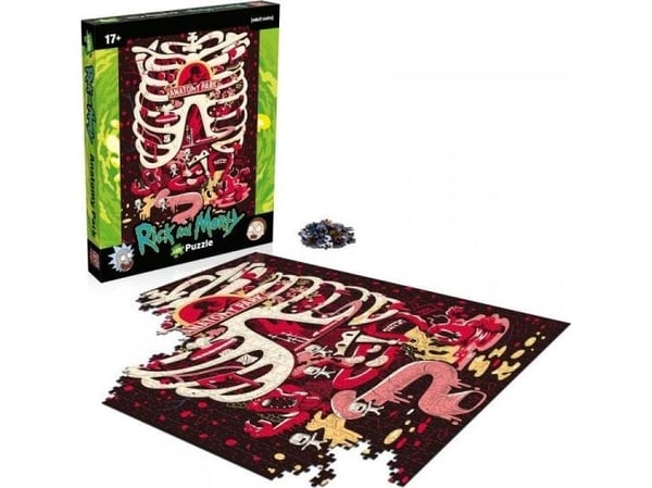 Winning Moves puslespill Rick and Morty Anatomy Park 1000 brikker