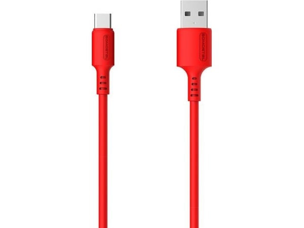 Somostel USB-A - USB-C kaapeli 1,2 m punainen (SMS-BP06 USB - USB type C punainen)