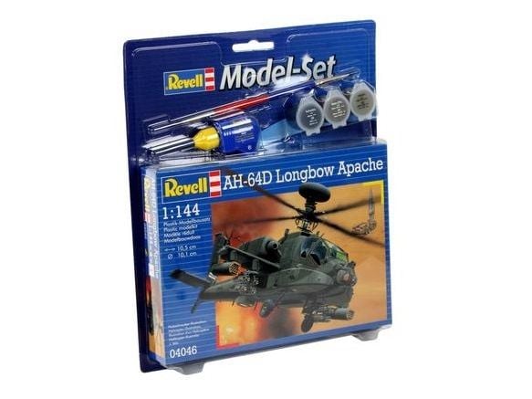 Revell AH-64D Longbow Apache, Rotorcraftmodell, Monteringssett, 1:144, Boeing AH-64 Apache, Plast, Gulf War