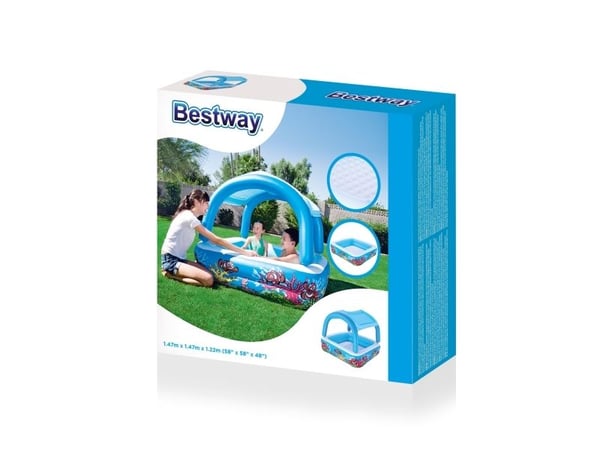 Bestway 52192, Puhallettava uima-allas, 265 L, Neliö, 2 vuosi/vuosia, Vinyyli, Monivärinen