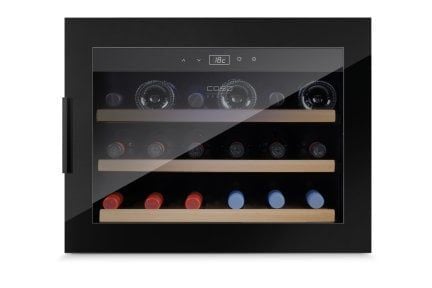 Caso WineSafe 18 EB Black, Vin kjøleskap, Innebygget, 18 flasker, 60 W, A, Sort