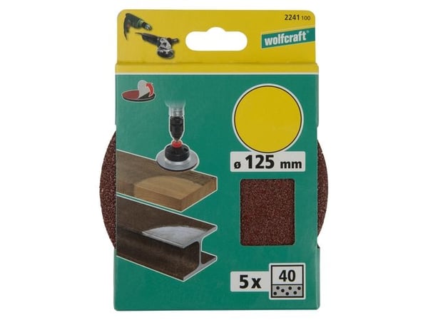 wolfcraft GmbH 4006885224117, Slipeskive, Corundum, Rød, Rund, 12,5 cm