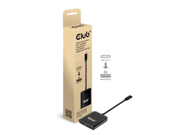 Club 3D - Video adapter - USB-C hann til DisplayPort hunn - 20 cm - 4K 60Hz støtte