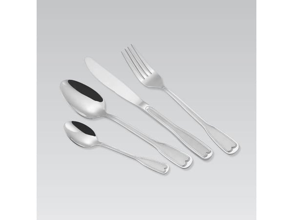 MAESTRO MR-1519-24 ruokailuvälinesarja ruostumaton teräs 24 kpl hopea