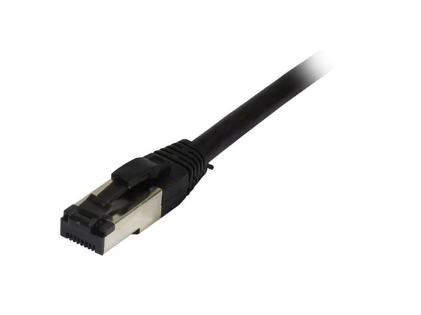 Patchkabel RJ45 CAT81 2000 MHz 0,25 m svart SSTPSFTP TPE Ultra SuperFlex AWG26 Synergy 21