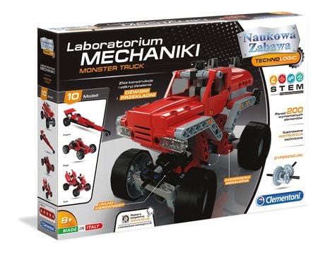 Clementoni Mechaniki, Monster truck, 8 vuosi/vuosia, Musta, Punainen
