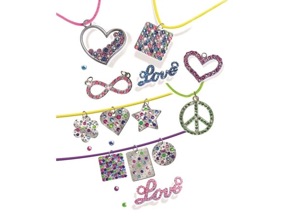 Lena Metal Jewelry Crystal Gem, Smykkesett for barn, 8 år, Flerfarget