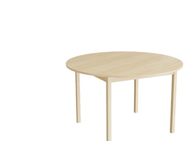 Bord Lovis 604, Ø1200 mm, højde 720 mm, birk laminat på birk understel Bord Lovis 604, Ø1200 mm, højde 720 mm, birk laminat på birk understel