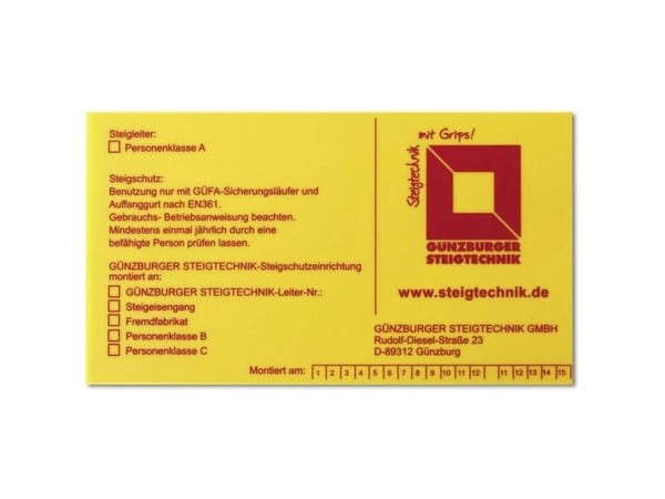 MUNK Günzburger Steigtechnik 19007 Merkintäkilpi tikkaiden suojalaitteelle kiipeilyn estämiseksi 1 kpl