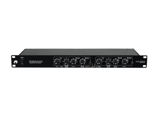 Omnitronic 10355627, Aktiv crossover, Toveis-/treveissystemer, 0 - 230 V, Svart, 100 dB, Svart