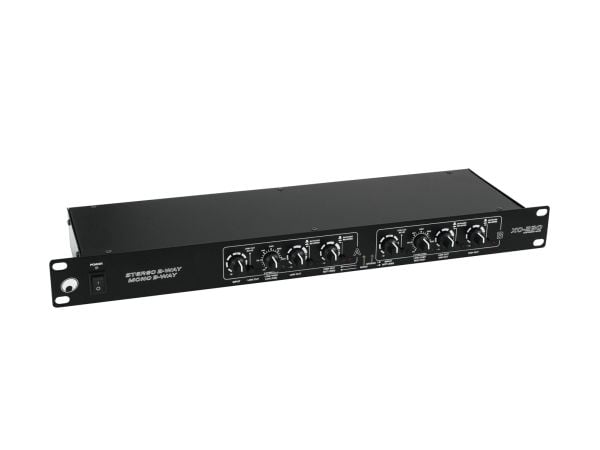 Omnitronic 10355627, Aktiv crossover, Toveis-/treveissystemer, 0 - 230 V, Svart, 100 dB, Svart
