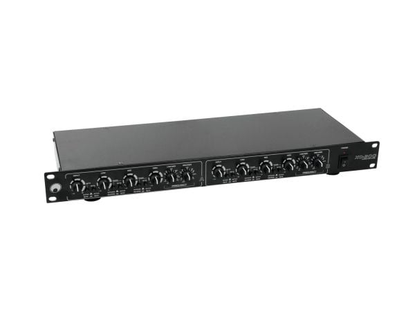 Omnitronic 10355636, Aktiv crossover, 3-veis systems, 0 - 230 V, Svart, 100 dB, 483 mm