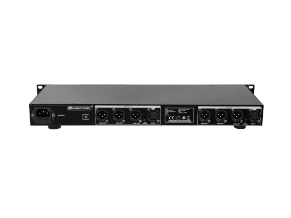 Omnitronic 10355636, Aktiv crossover, 3-veis systems, 0 - 230 V, Svart, 100 dB, 483 mm