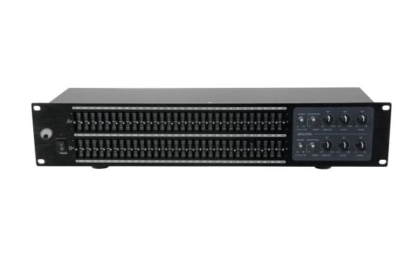 Omnitronic 10355526, Parametrisk utjevner, 2 kanaler, 20 - 20000 Hz, 96 dB, 0 - 230 V, Metall