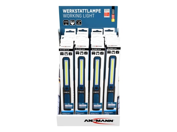 Ansmann WL250B, Lommelykt, Sort, Blå, Knapper, IPX3, COB LED, 3 W