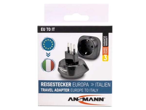 Ansmann 1250-0035, Tyyppi L (IT), Tyyppi C (Europistoke), Suora, Suora, 250 V, 10 A