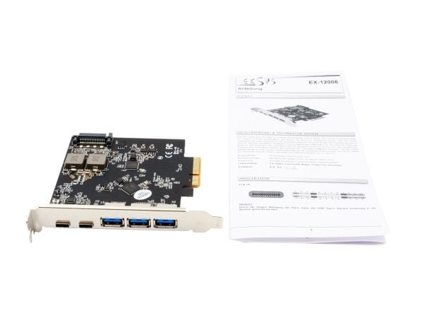 EXSYS EX-12006 grensesnittkort/adapter Innebygd USB 3.2 Gen 2 (3.1 Gen 2) (EX-12006)