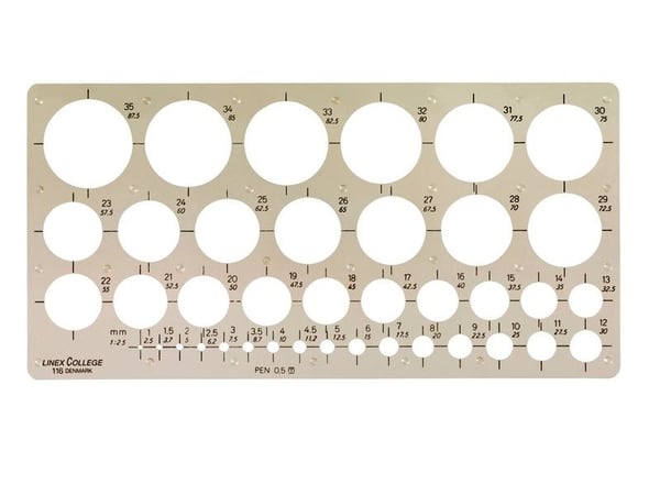 Cirkelskabelon Linex College 116