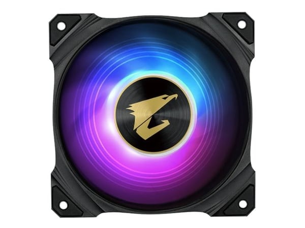 GIGABYTE AORUS 120 ARGB, Tuuletin, 12 cm, 800 RPM, 1700 RPM, Musta, Valkoinen