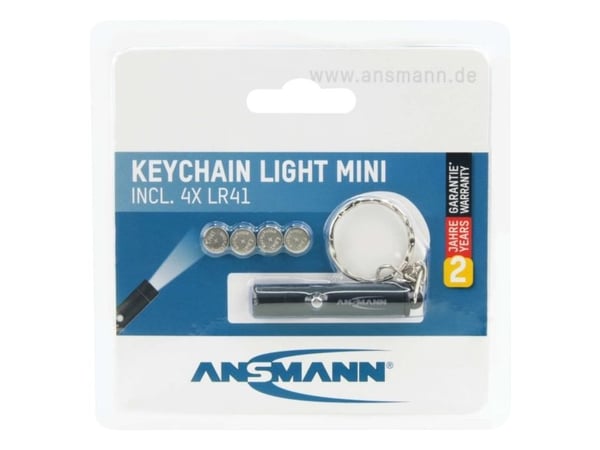 Ansmann 1600-0272, Nøkkelringslommelykt, Svart, Aluminium, Knapper, LED, 1 lamper