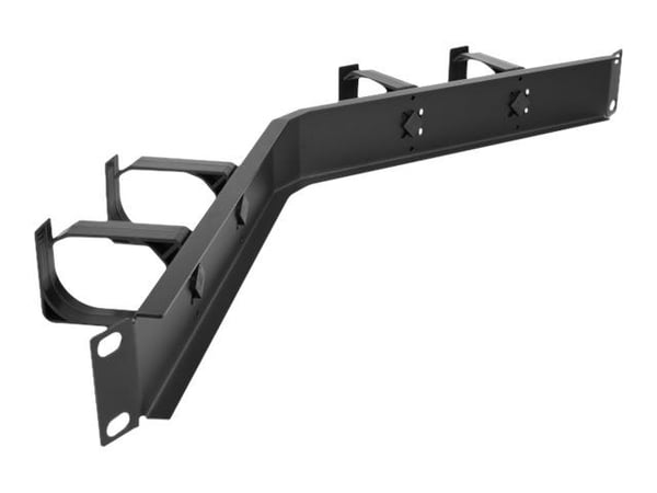 Delock - Rackpanel för kabelhantering - svart - 1U - 19"