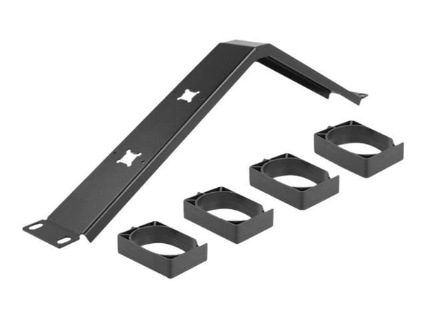 Delock - Rackpanel för kabelhantering - svart - 1U - 19"