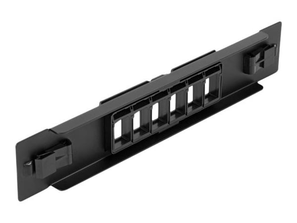 Delock - Sort sluttsten-patchpanel - sort - 1U - 10" - 6 porter