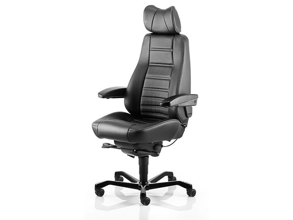 Kontorstol KAB Seating Controller, White-Line Sort skind