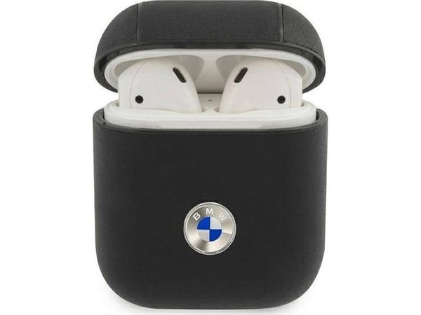 BMW beskyttelsesetui ekte lær til AirPods 1/2 svart