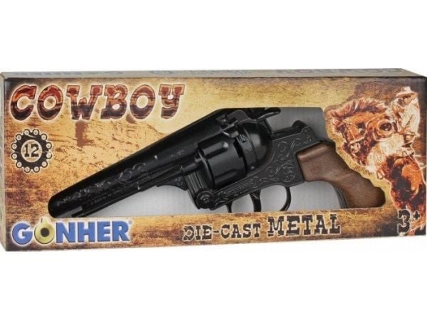 Pulio metallinen cowboy revolveri 12 patruunaa Gonher