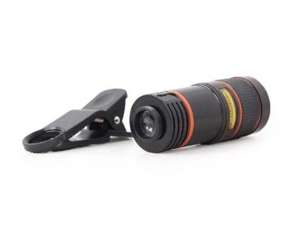 Gembird TA-ZL8X-01, Fotolinse, Sort, Compatible with all phones with camera, Tele, 18 mm, 8x