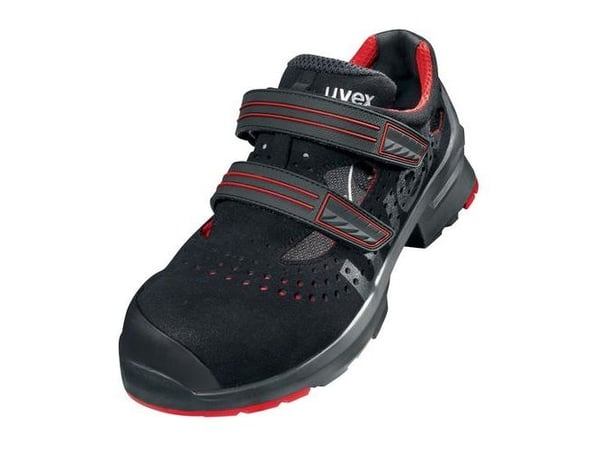 Uvex 65222, Unisex, Voksen, Vernesko, Svart, Oransje, ESD, HI, HRO, S3, SRC, Hurtigsnører