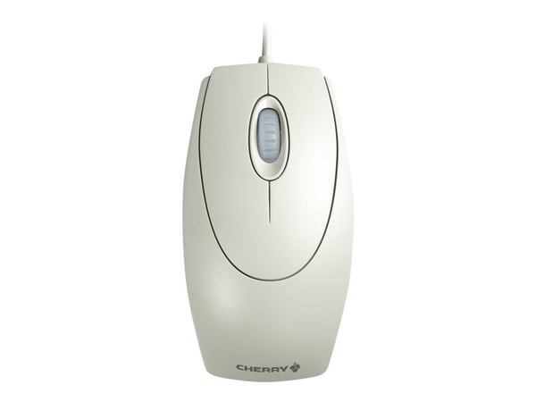 CHERRY WheelMouse - Mus - høyre- og venstrehåndet - optisk - 3 knapper - kablet - PS/2, USB - lysegrå