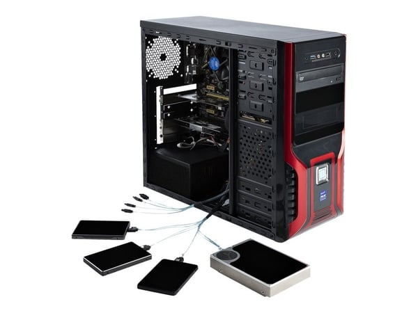 StarTech.com 8-ports SATA PCIe-kort - PCI Express 6 Gbps SATA Expansion-kortadapter med 4 värdkontroller - SATA PCIe-kontrollerkort - PCI-e x4 Gen ...
