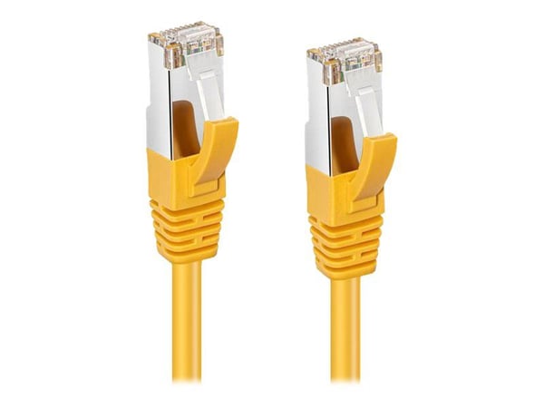 MicroConnect - Koblingskabel - RJ-45 (hann) til RJ-45 (hann) - 20 m - 6 mm - S/FTP - CAT 6a - halogenfri, innendørs, formstøpt, uten hindringer - gul
