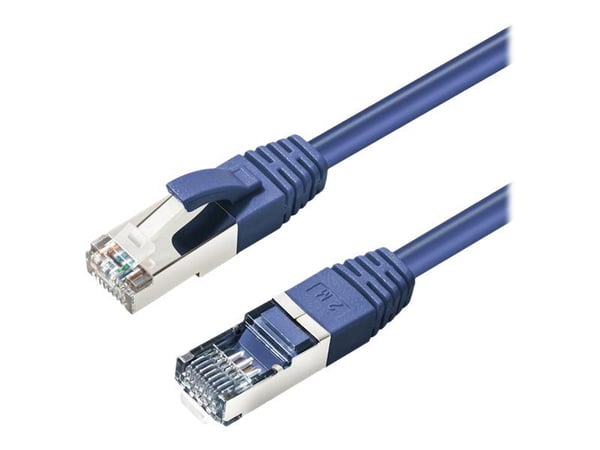 MicroConnect - Koblingskabel - RJ-45 (hann) til RJ-45 (hann) - 20 m - 6 mm - S/FTP - CAT 6a - halogenfri, innendørs, formstøpt, uten hindringer - blå
