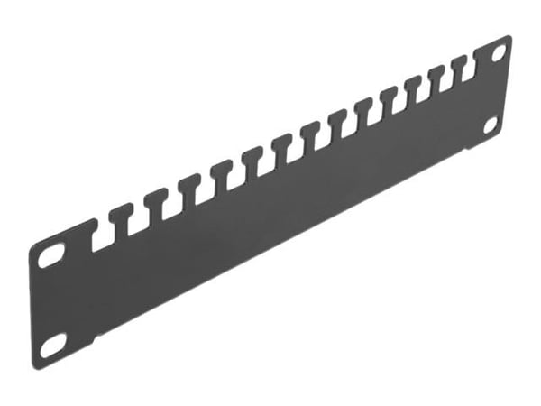 Delock - Cable management rail - rackmonterbar - svart - 1U - 10"