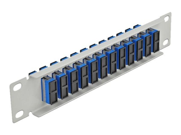 Delock - Koblingspanel - SC Duplex SM X 12 - grå - 1U - 10"