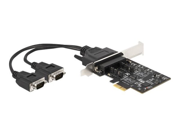 Delock - Seriell adapter - PCIe 2.0 låg profil - RS-422/485 x 2 - svart