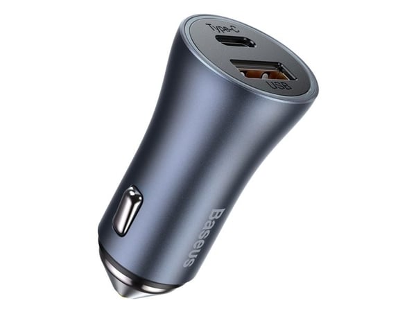 Baseus GOLDEN - Bilstrømadapter - 40 watt - 3 A - Huawei Fast Charge, SCP, PD 3.0, Programmable Power Supply (PPS), QC 2.0, QC 3.0, QC 4+, AFC - 2 ...