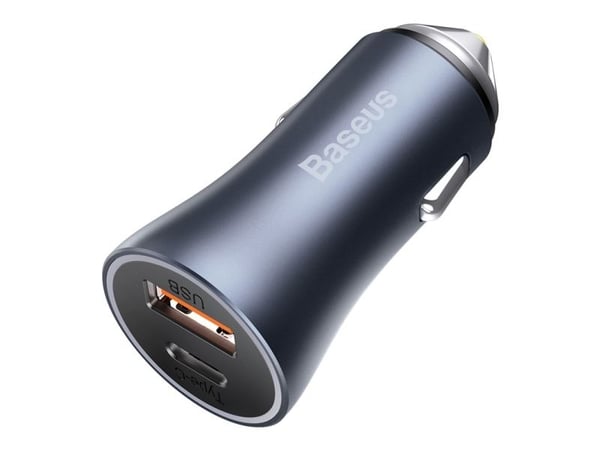 Baseus GOLDEN - Bilstrømadapter - 40 watt - 3 A - Huawei Fast Charge, SCP, PD 3.0, Programmable Power Supply (PPS), QC 2.0, QC 3.0, QC 4+, AFC - 2 ...