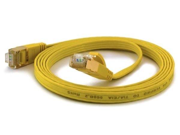 wantec - Koblingskabel - RJ-45 (hann) til RJ-45 (hann) - 1 m - CAT 6a - gul