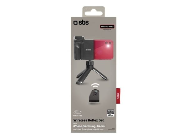 SBS TETRIPODBTSET, Mobiltelefon/smarttelefon, Passiv holder, Universell, Sort