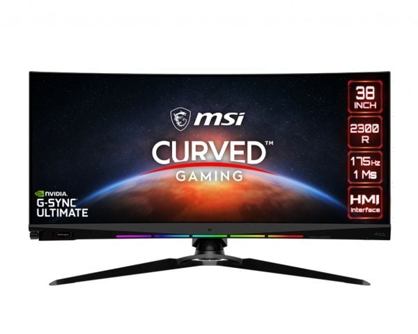 MSI Optix MEG381CQR Plus - LED-skjerm - kurvet - 37.5" - 3840 x 1600 UWQHD+ @ 175 Hz - IPS - 600 cd/m² - 1000:1 - DisplayHDR 600 - 1 ms - 2xHDMI, D...