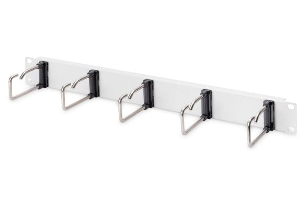 DIGITUS DN-97666 - Kabelstyringspanel med ringer - rackmonterbar - grå, RAL 7035 - 1U - 19"
