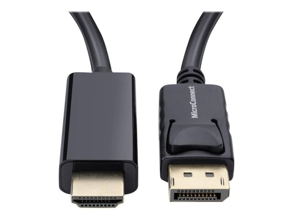 MicroConnect - Adapterkabel - DisplayPort hann låst til HDMI hann - 50 cm - dobbeltisolert - svart - 1080p støtte 60 Hz