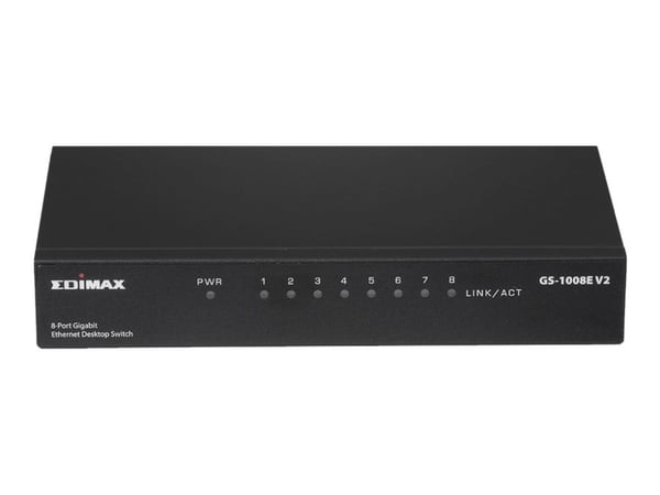 Edimax GS-1008E V2 - Switch - ikke-styrt - 8 x 10/100/1000 - stasjonær