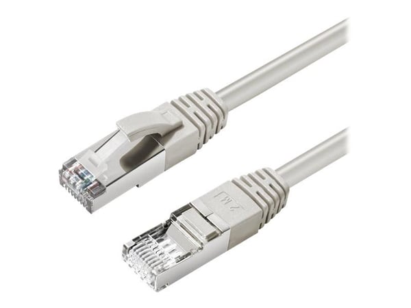 MicroConnect - Koblingskabel - RJ-45 (hann) til RJ-45 (hann) - 7.5 m - 6 mm - S/FTP - CAT 6a - halogenfri, innendørs, formstøpt, uten hindringer - grå