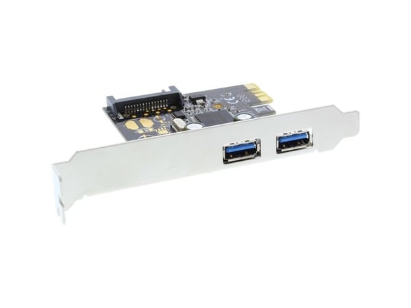 InLine 76666L, PCIe, USB 3.2 Gen 1 (3.1 Gen 1), Lavprofil, 5 Gbit/sek., Windows 7 Home Basic, Windows 7 Home Basic x64, Windows 7 Home Premium, Win...